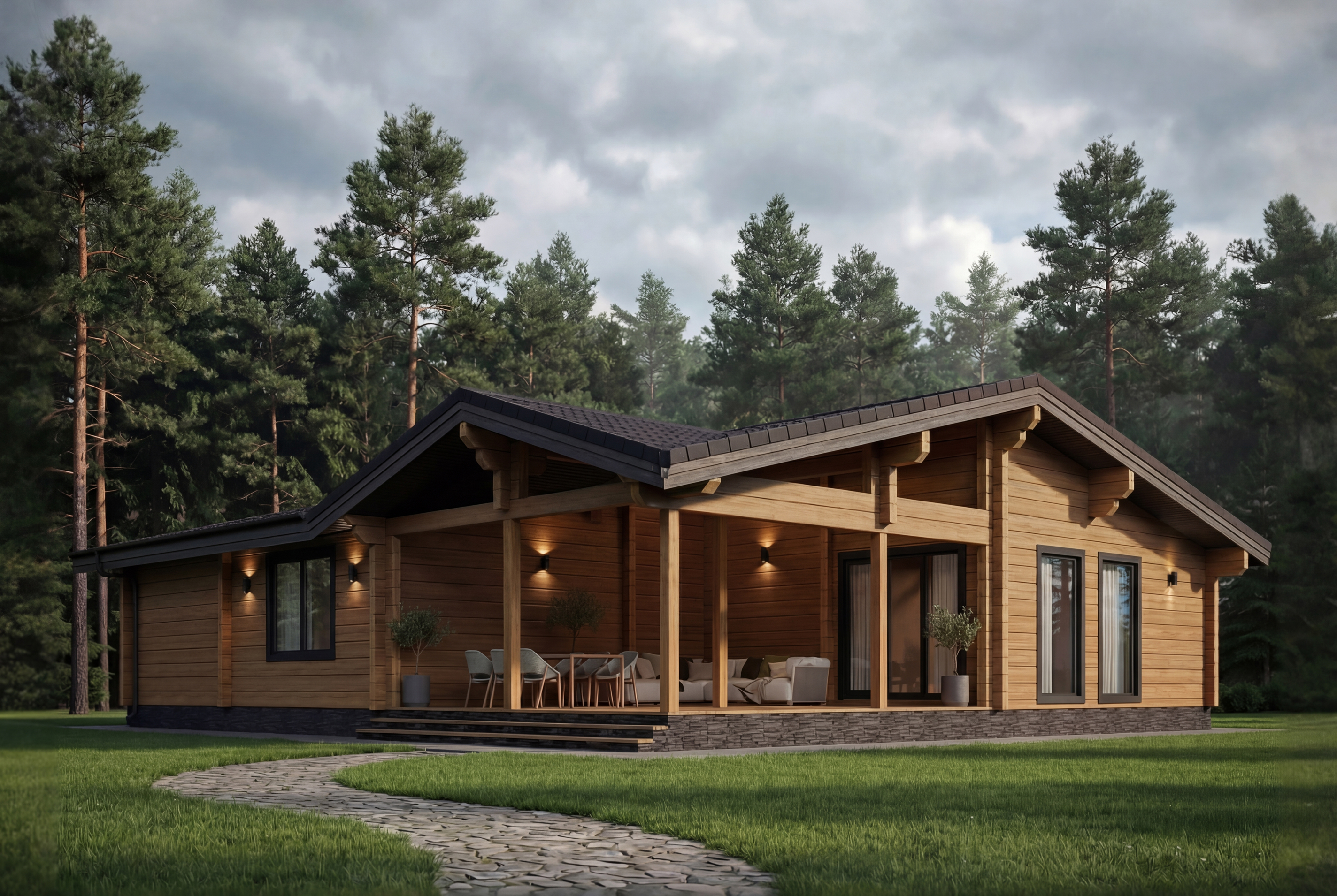 Дом из клееного бруса VZ-478